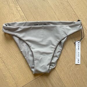 NWT CAMI AND JAX MEILANI Swim Suit Bikini Bottoms  in Stone Grey Small